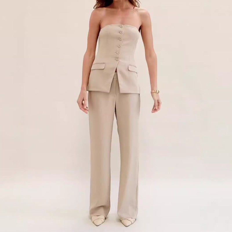 Evangeline Button-Front Tube Set