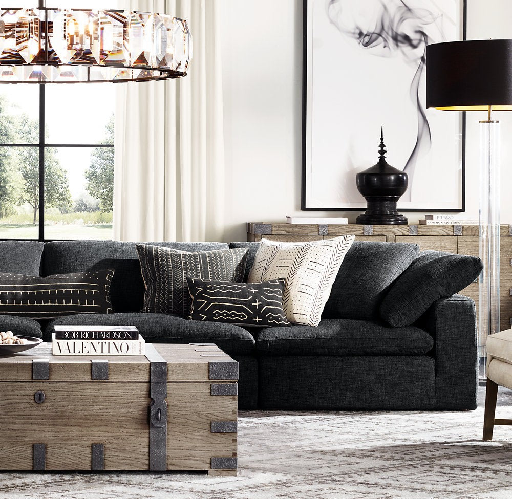 Faceted Crystal Band Round Chandelier