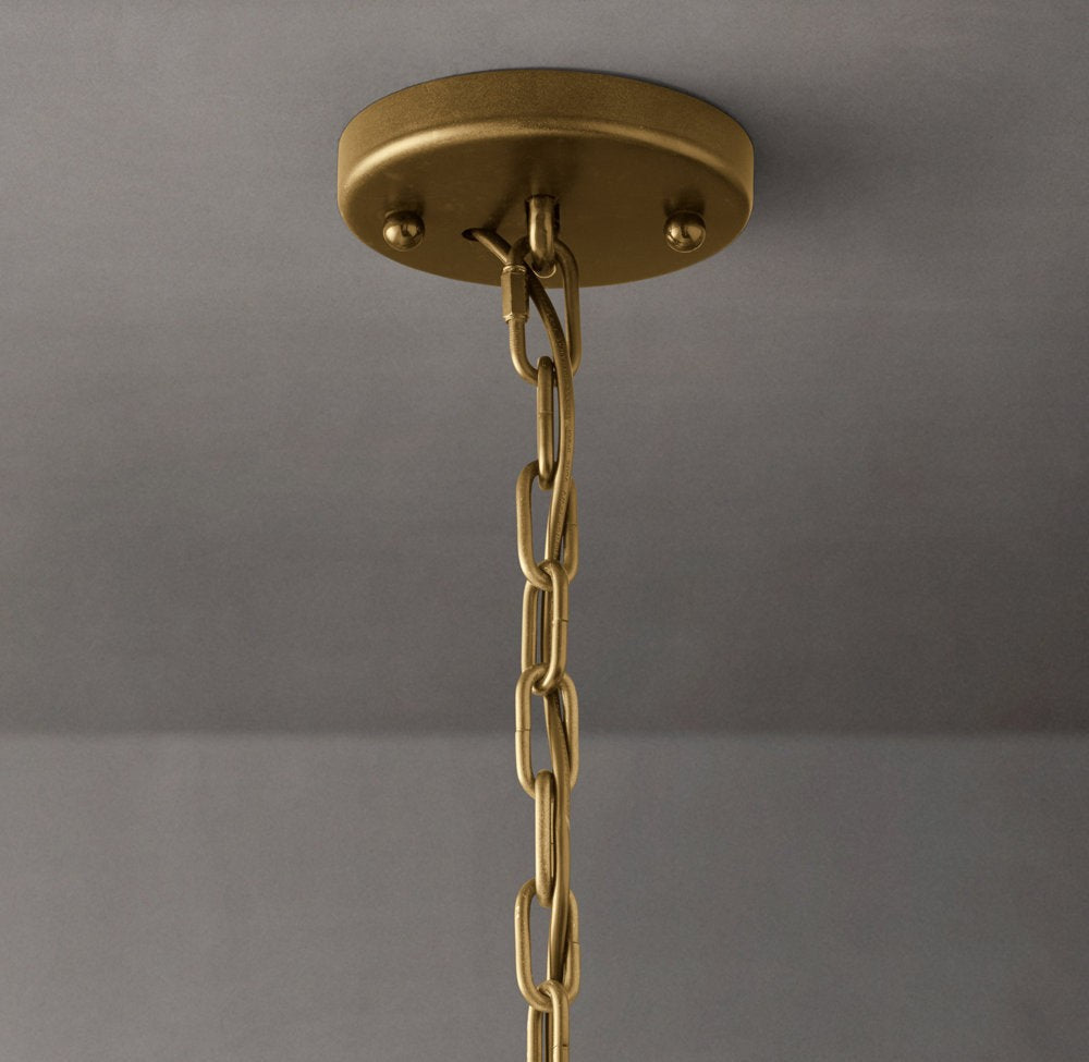 Faceted Crystal Band Round Chandelier