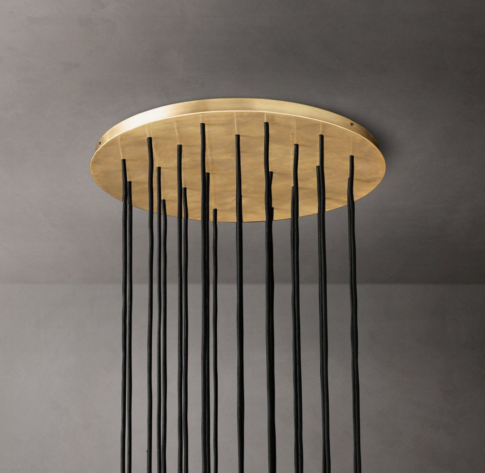 Faceted Crystal Globe Cluster Chandelier