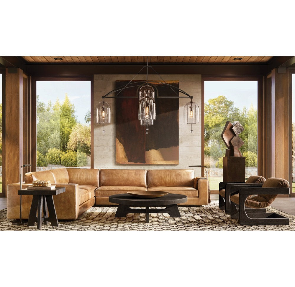 Grand Blown Glass Round Chandelier