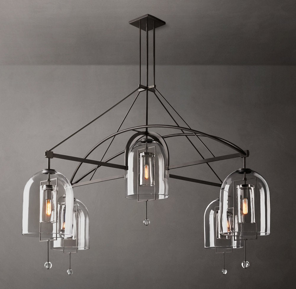 Grand Blown Glass Round Chandelier