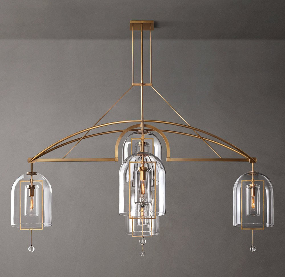 Grand Blown Glass Round Chandelier