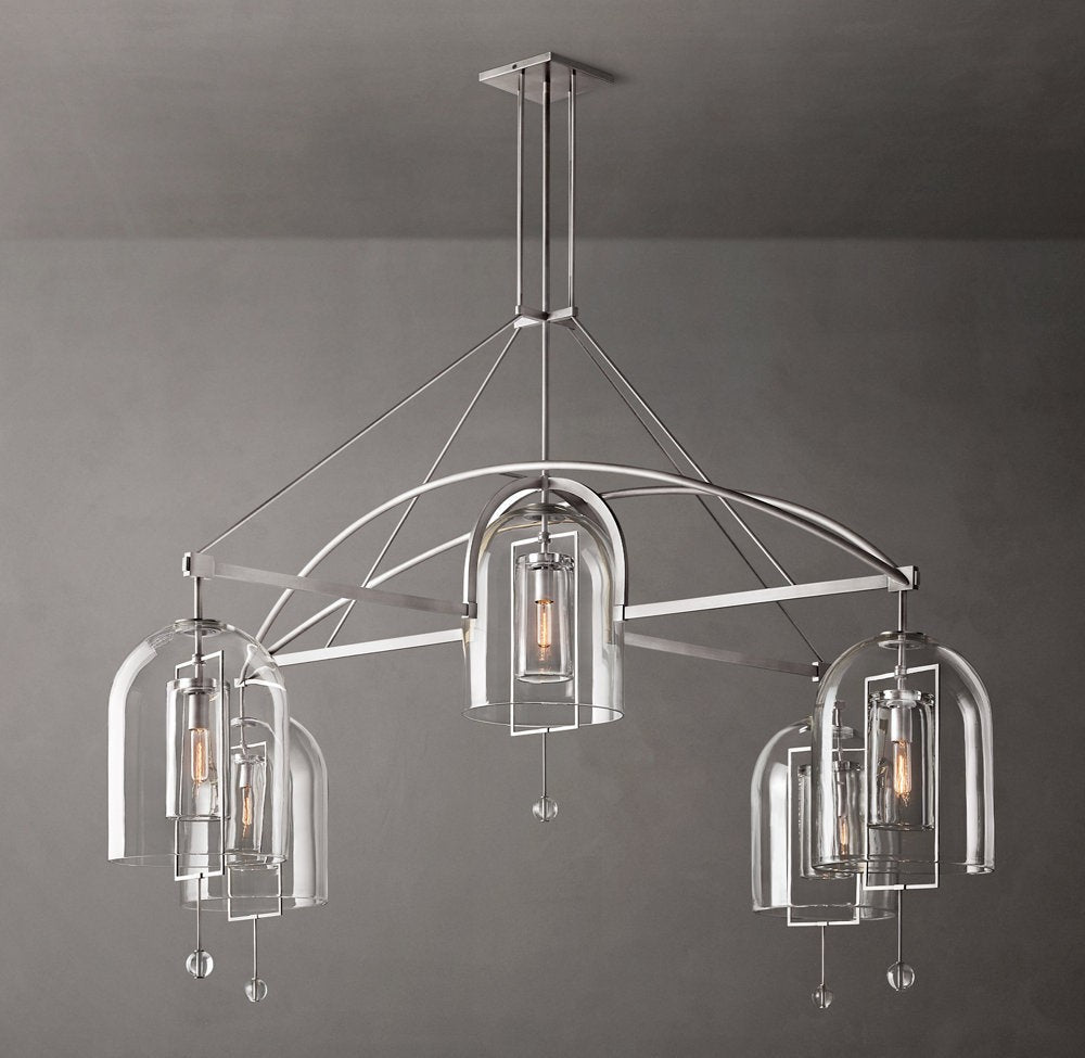 Grand Blown Glass Round Chandelier