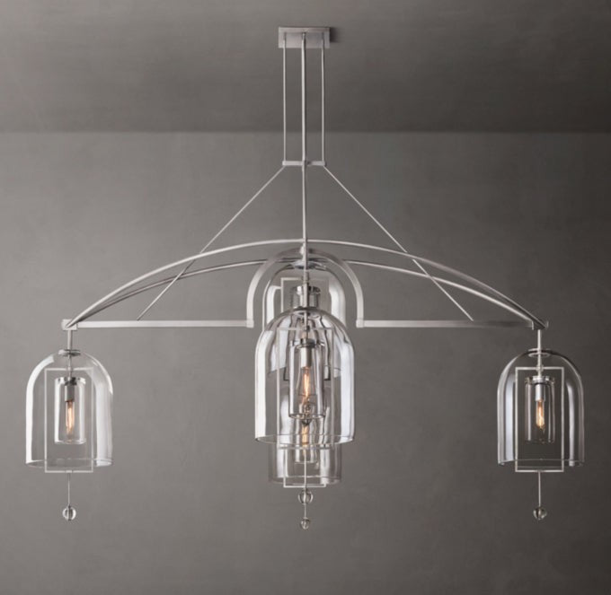 Grand Blown Glass Round Chandelier
