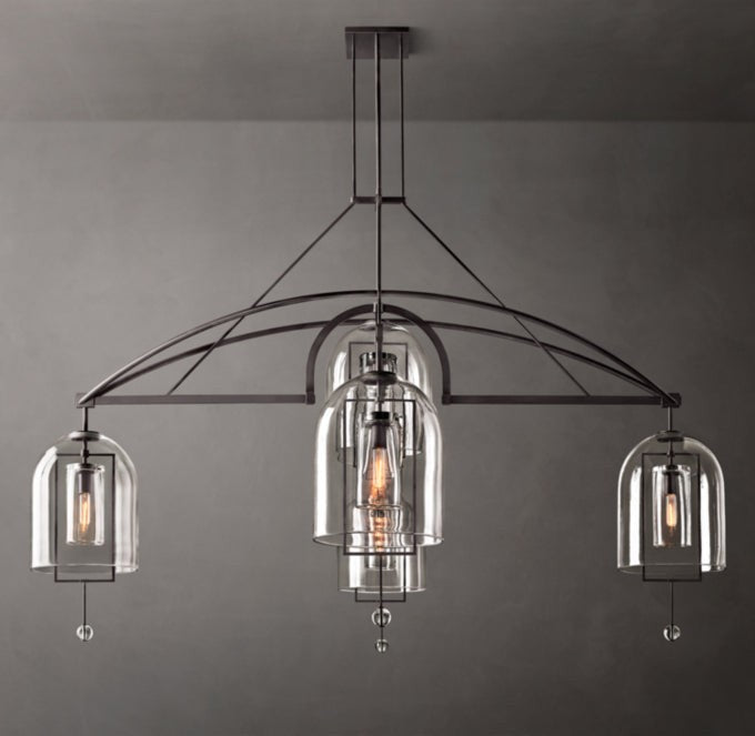 Grand Blown Glass Round Chandelier