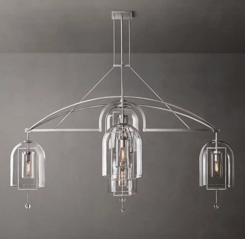Grand Blown Glass Round Chandelier
