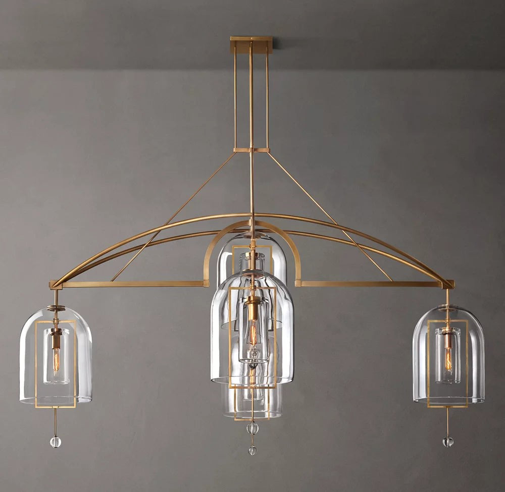 Grand Blown Glass Round Chandelier