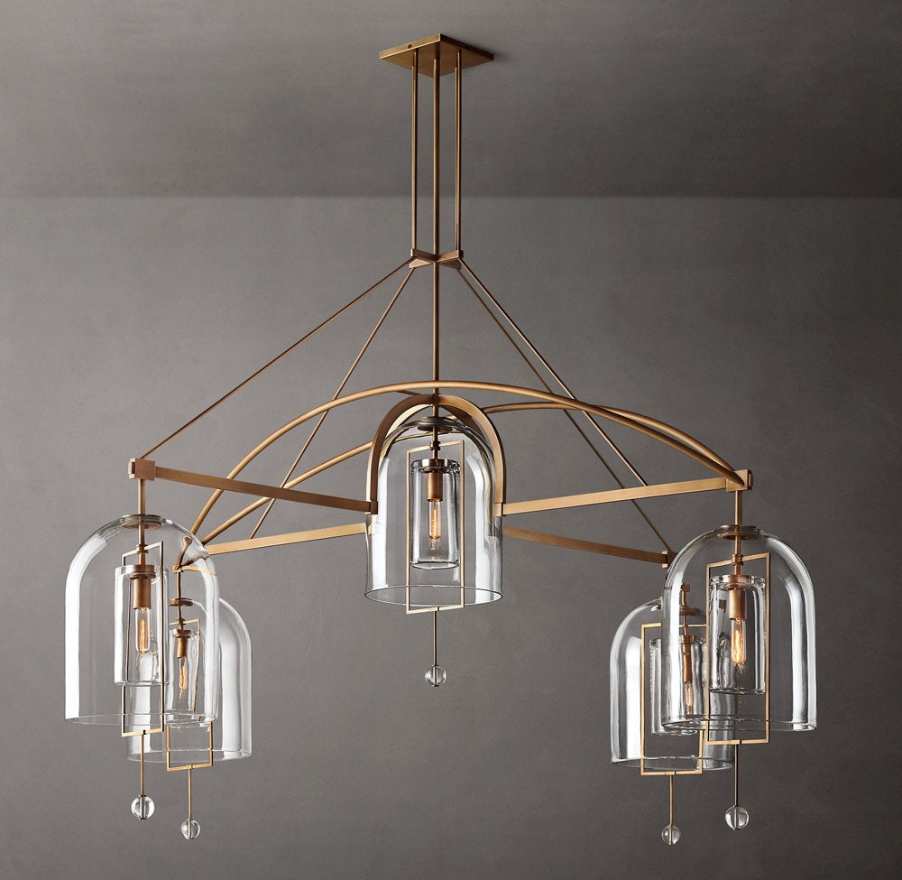 Grand Blown Glass Round Chandelier