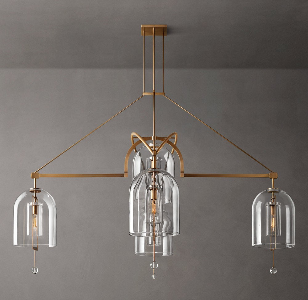 Grand Blown Glass Round Chandelier