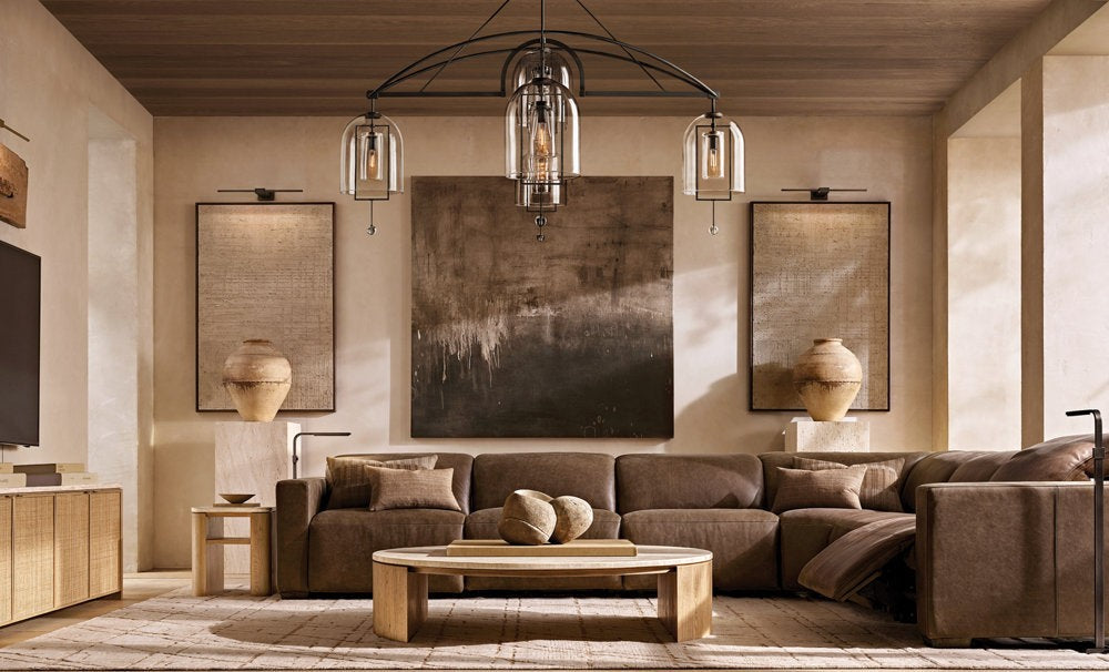 Grand Blown Glass Round Chandelier