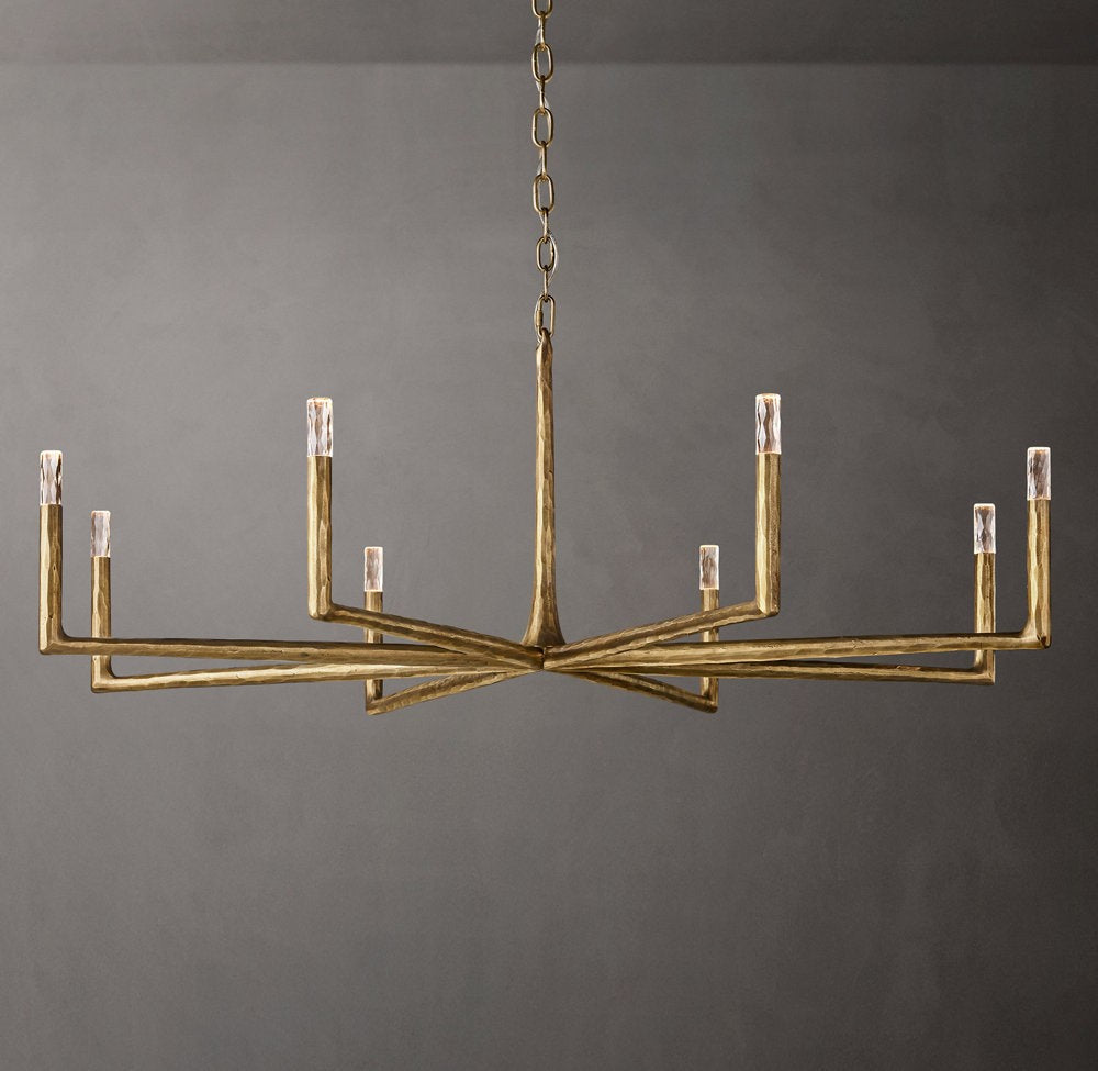 Hand-Hammered Metal Ring Chandelier