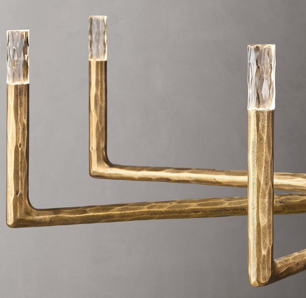 Hand-Hammered Metal Ring Chandelier