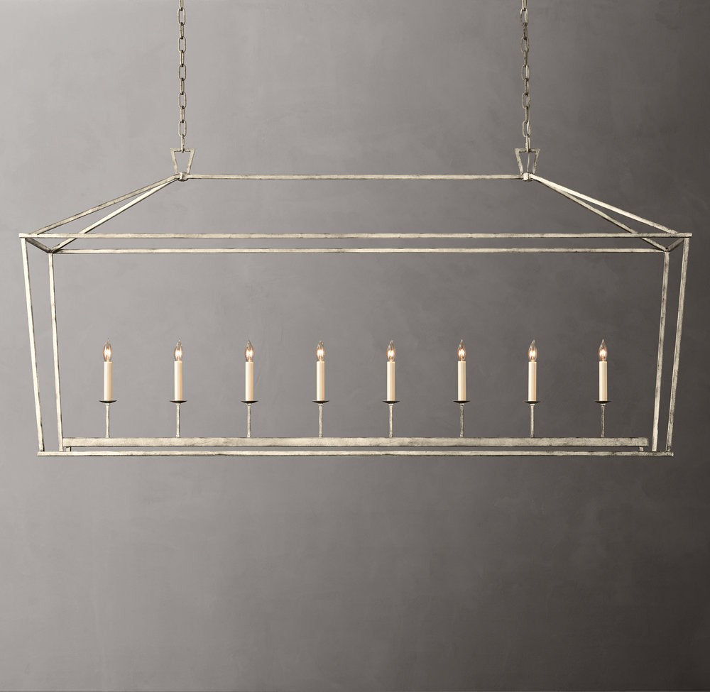 Heritage Openwork Rectangular Candle Chandelier