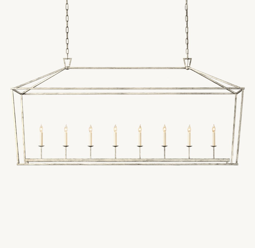 Heritage Openwork Rectangular Candle Chandelier