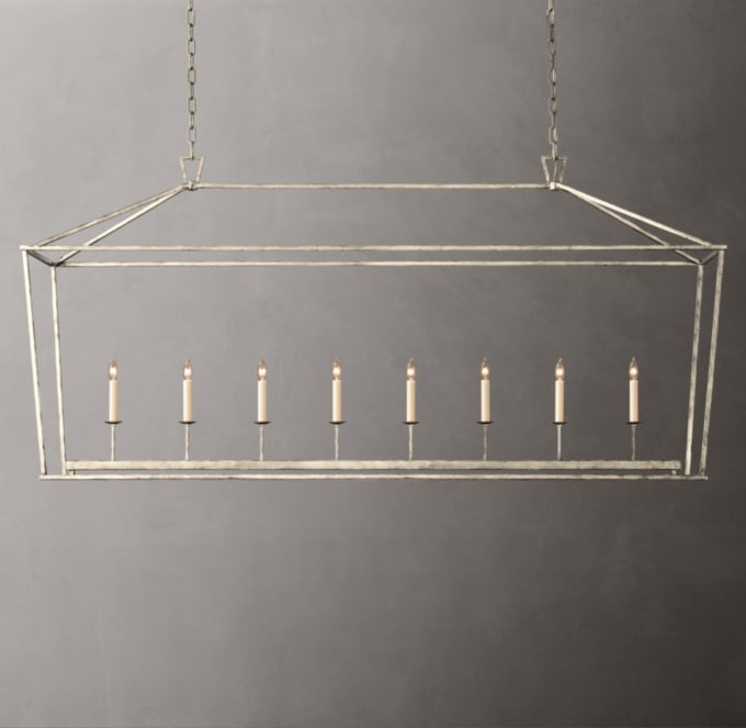 Heritage Openwork Rectangular Candle Chandelier