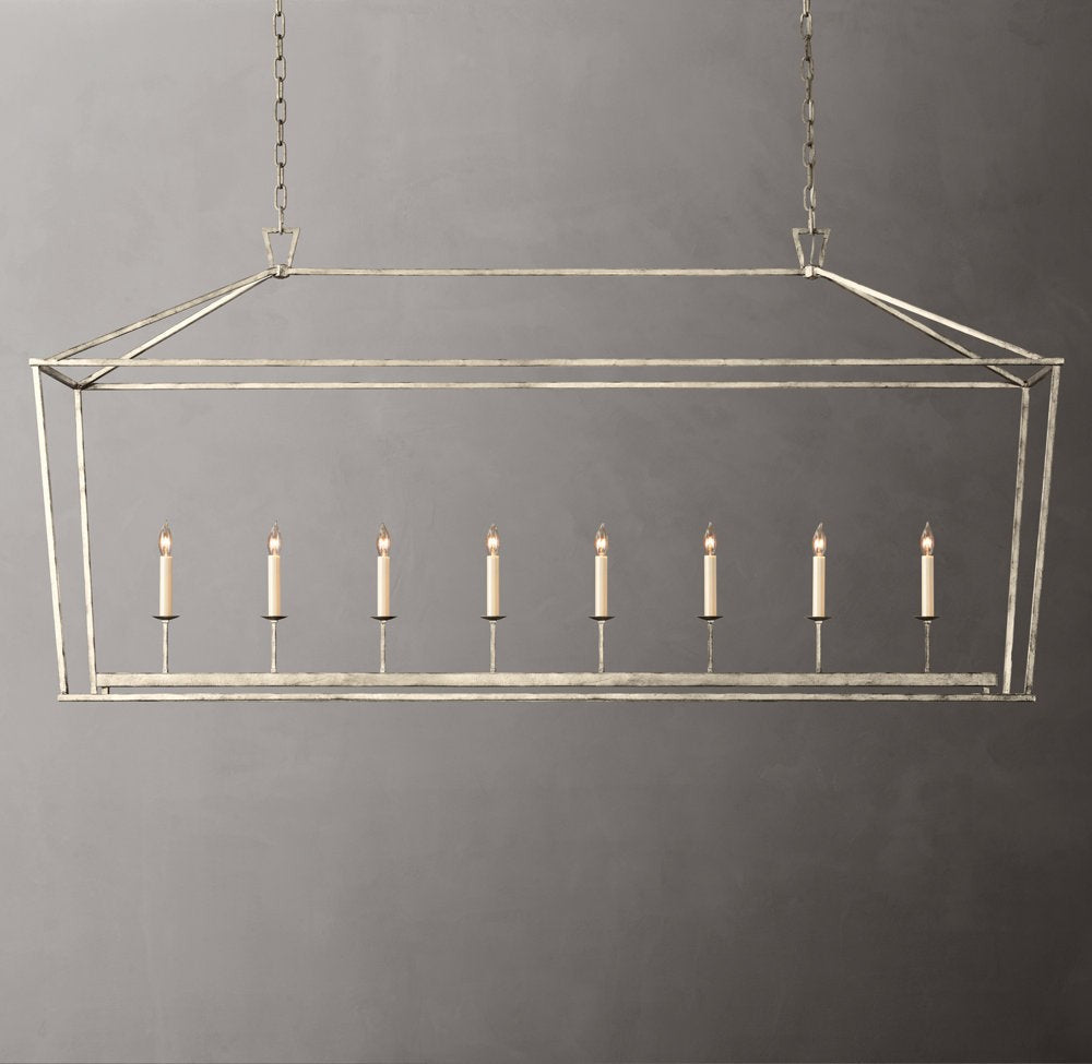 Heritage Openwork Rectangular Candle Chandelier