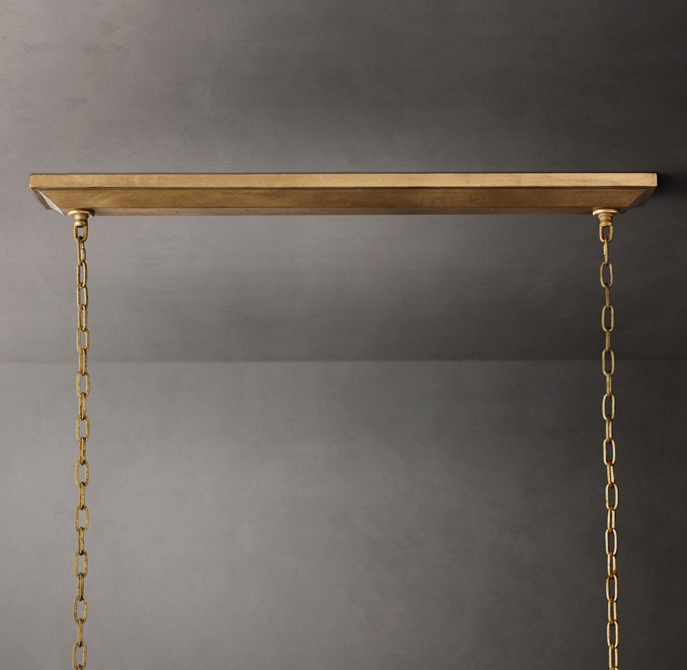 Heritage Openwork Rectangular Candle Chandelier