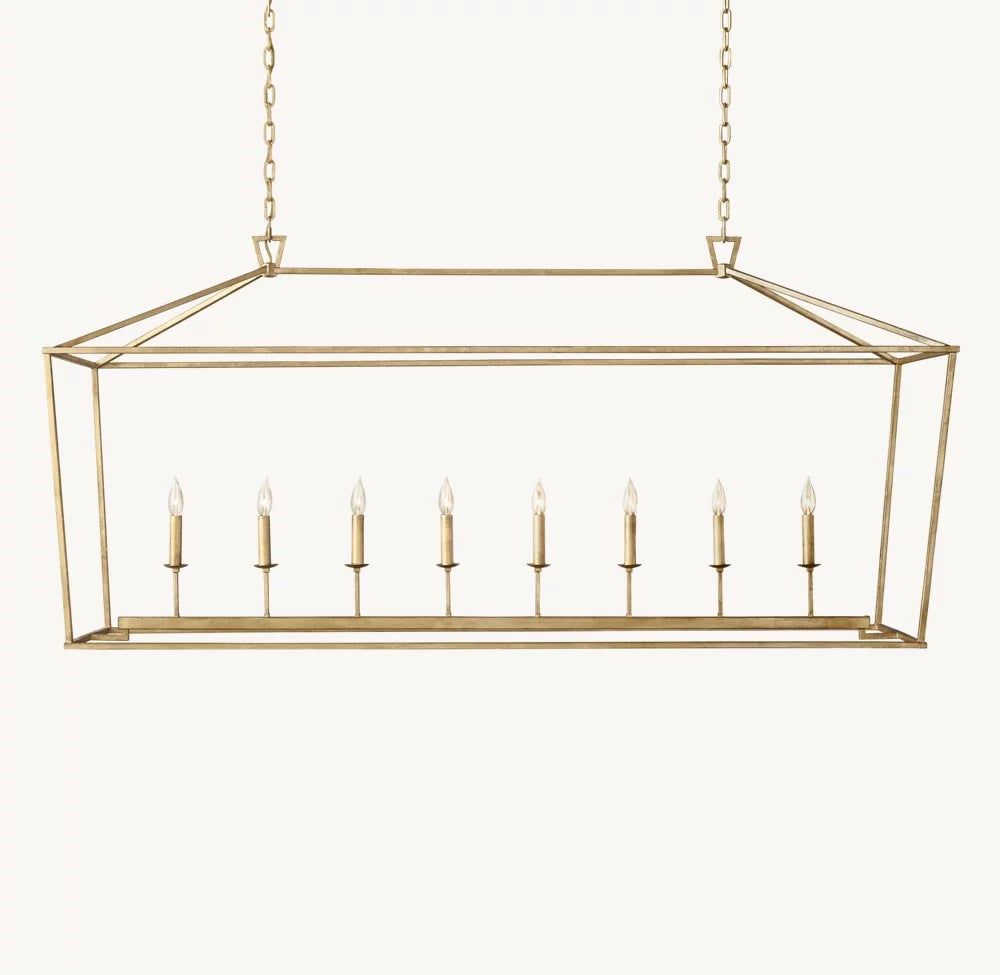 Heritage Openwork Rectangular Candle Chandelier