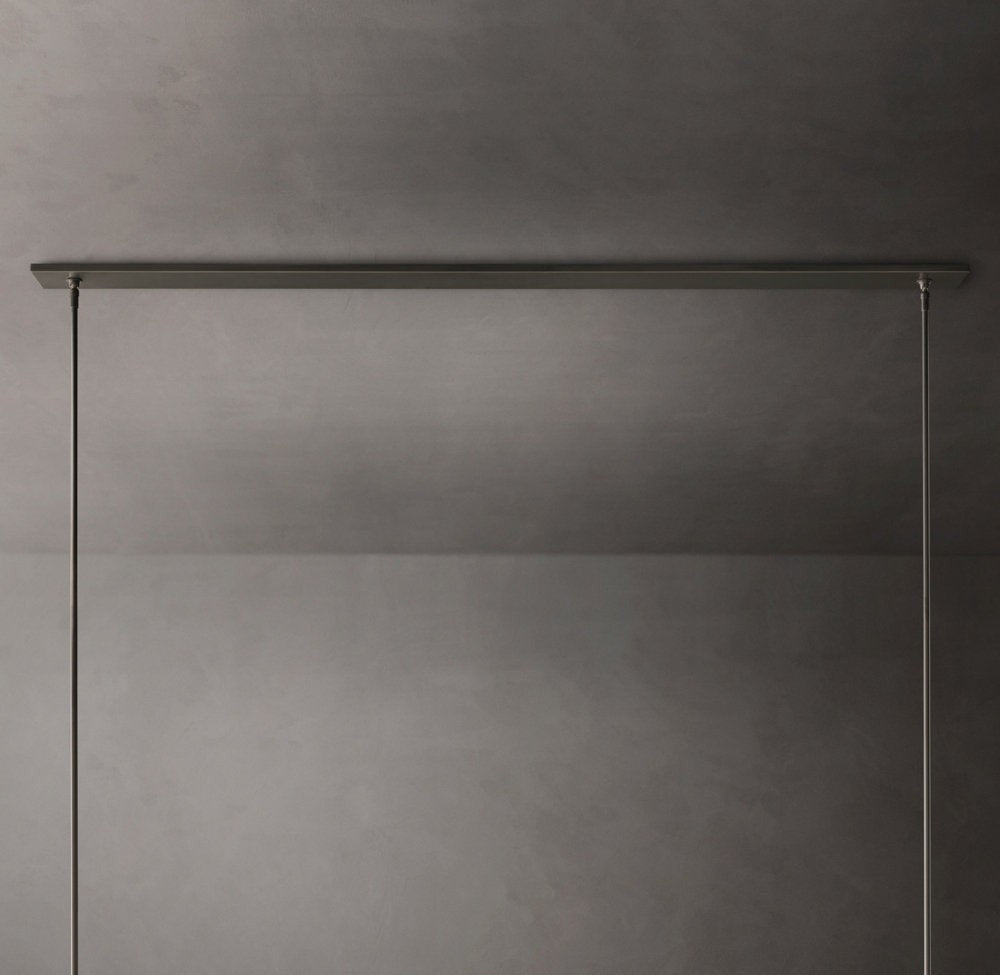 Linear Blown Glass Rod Chandelier