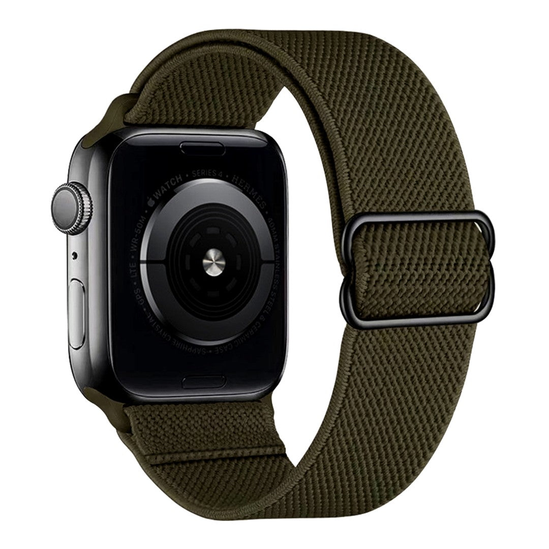 Lorivelle Nylon Loop Apple Watch Band – Stretch Nylon with Adjustable Buckle