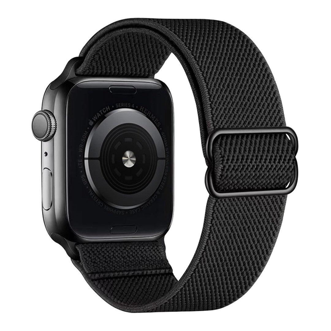 Lorivelle Nylon Loop Apple Watch Band – Stretch Nylon with Adjustable Buckle