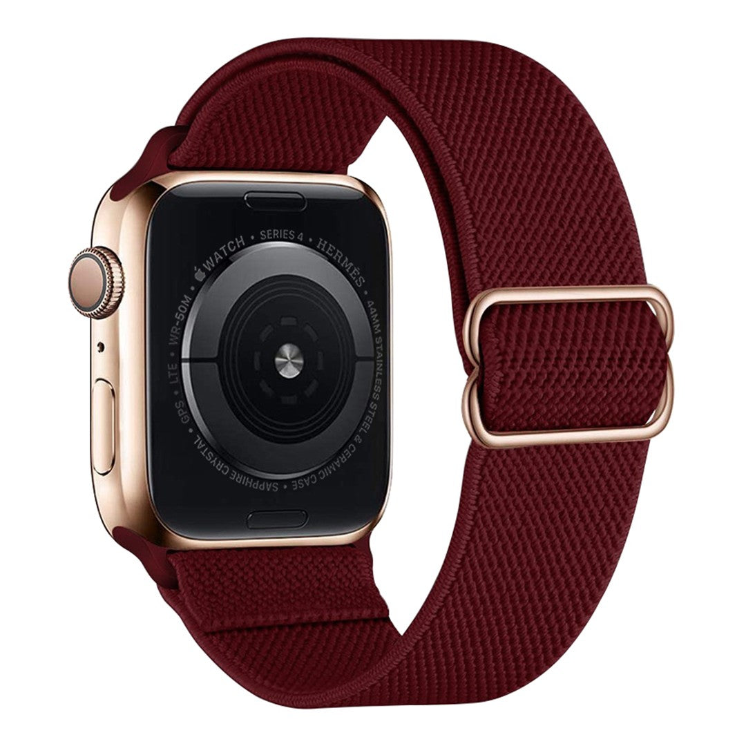 Lorivelle Nylon Loop Apple Watch Band – Stretch Nylon with Adjustable Buckle