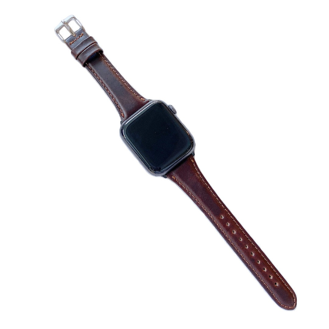 Lorivelle Slim Dress Leather Apple Watch Strap – Polished Genuine Leather