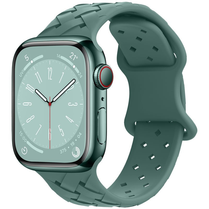 Lunara Braided Silicone Apple Watch Band – Soft, Durable & Breathable