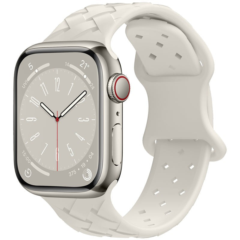 Lunara Braided Silicone Apple Watch Band – Soft, Durable & Breathable