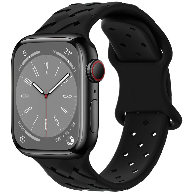 Lunara Braided Silicone Apple Watch Band – Soft, Durable & Breathable