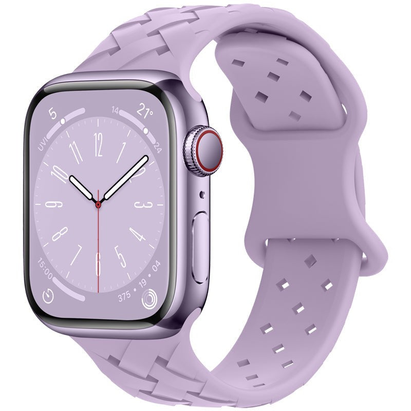 Lunara Braided Silicone Apple Watch Band – Soft, Durable & Breathable