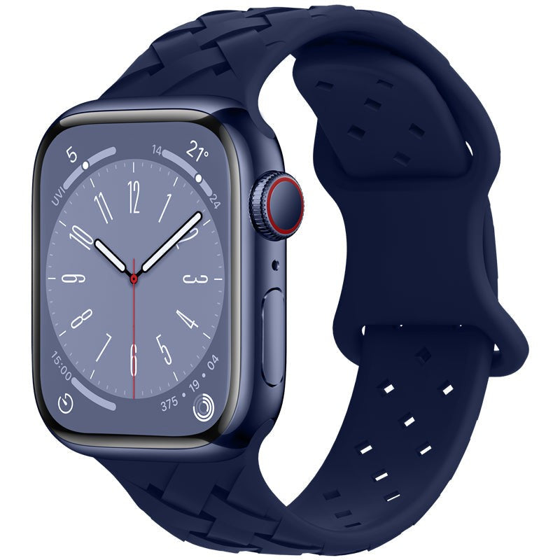 Lunara Braided Silicone Apple Watch Band – Soft, Durable & Breathable