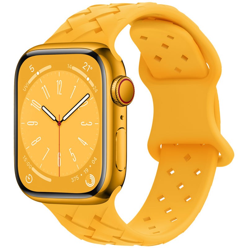 Lunara Braided Silicone Apple Watch Band – Soft, Durable & Breathable