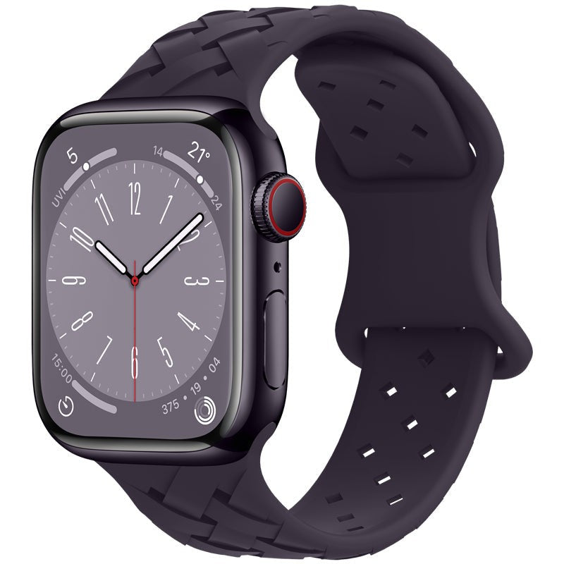 Lunara Braided Silicone Apple Watch Band – Soft, Durable & Breathable