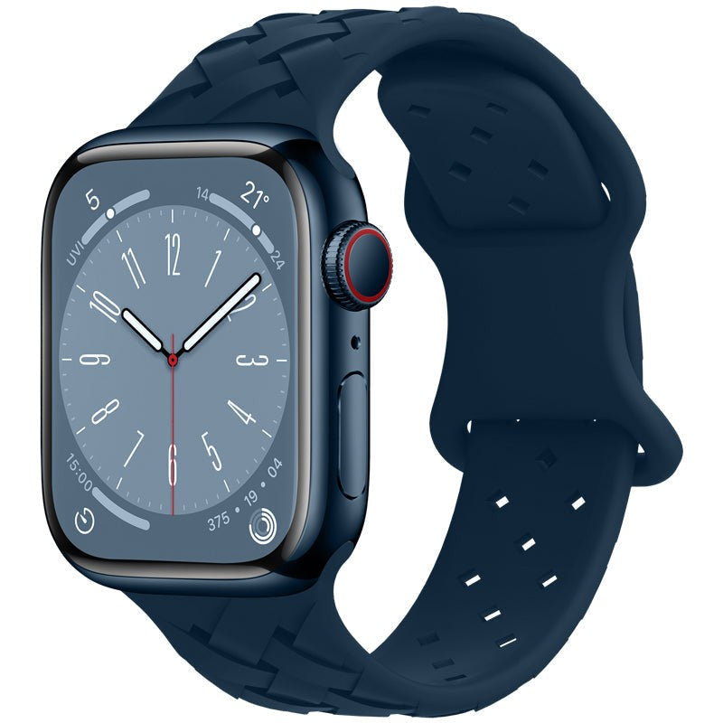 Lunara Braided Silicone Apple Watch Band – Soft, Durable & Breathable