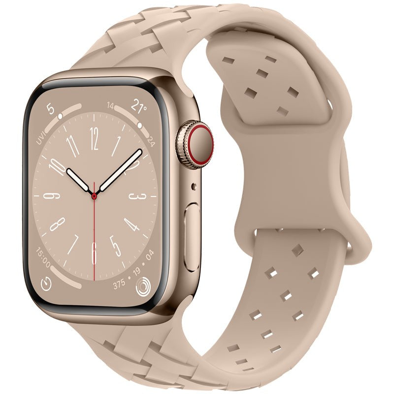 Lunara Braided Silicone Apple Watch Band – Soft, Durable & Breathable