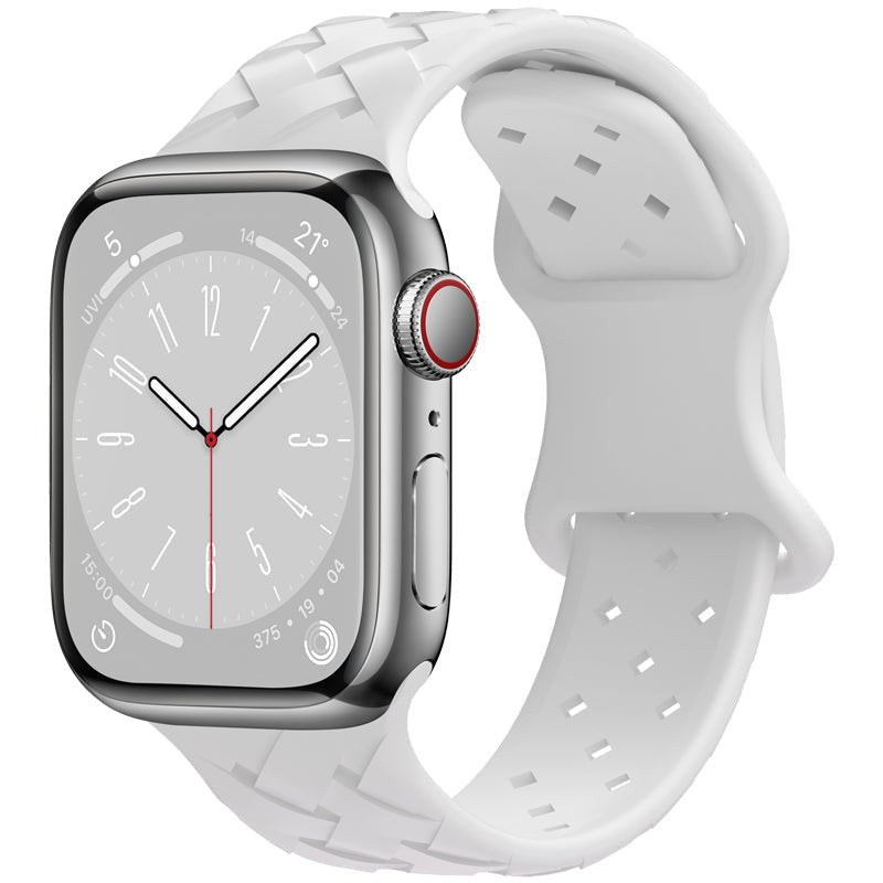 Lunara Braided Silicone Apple Watch Band – Soft, Durable & Breathable