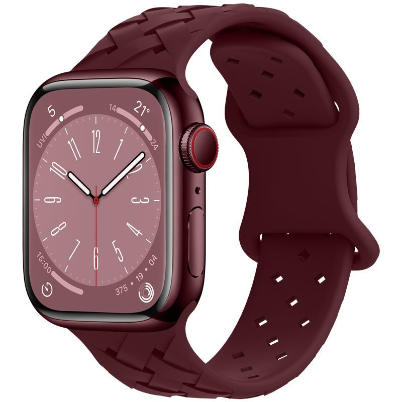 Lunara Braided Silicone Apple Watch Band – Soft, Durable & Breathable