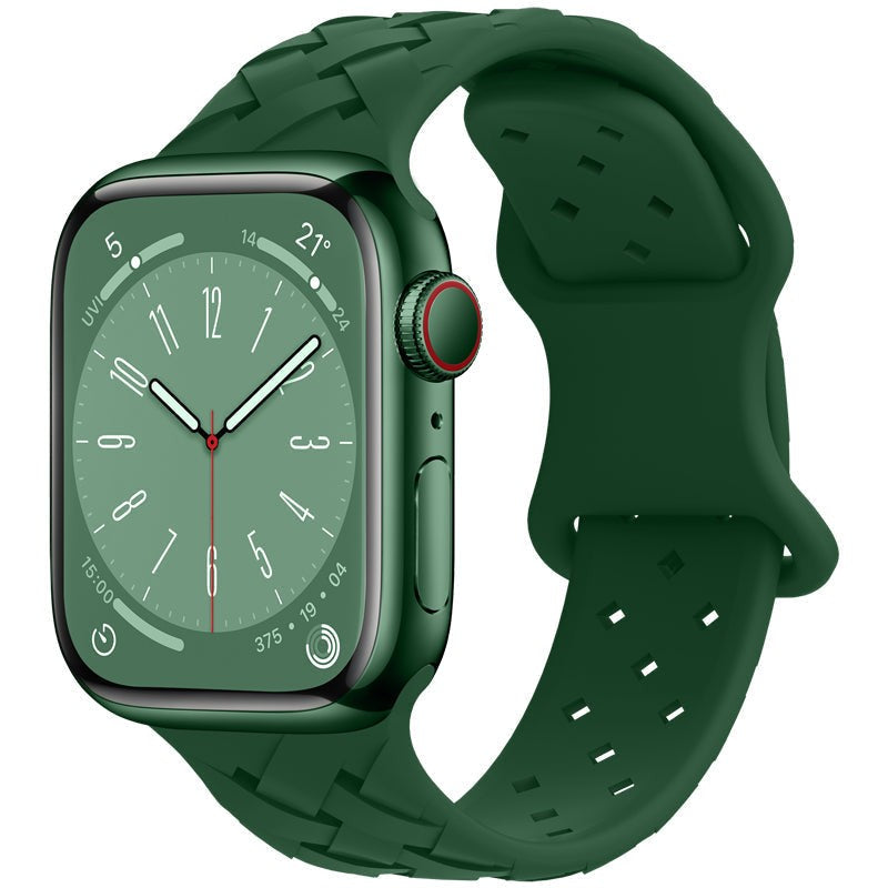 Lunara Braided Silicone Apple Watch Band – Soft, Durable & Breathable