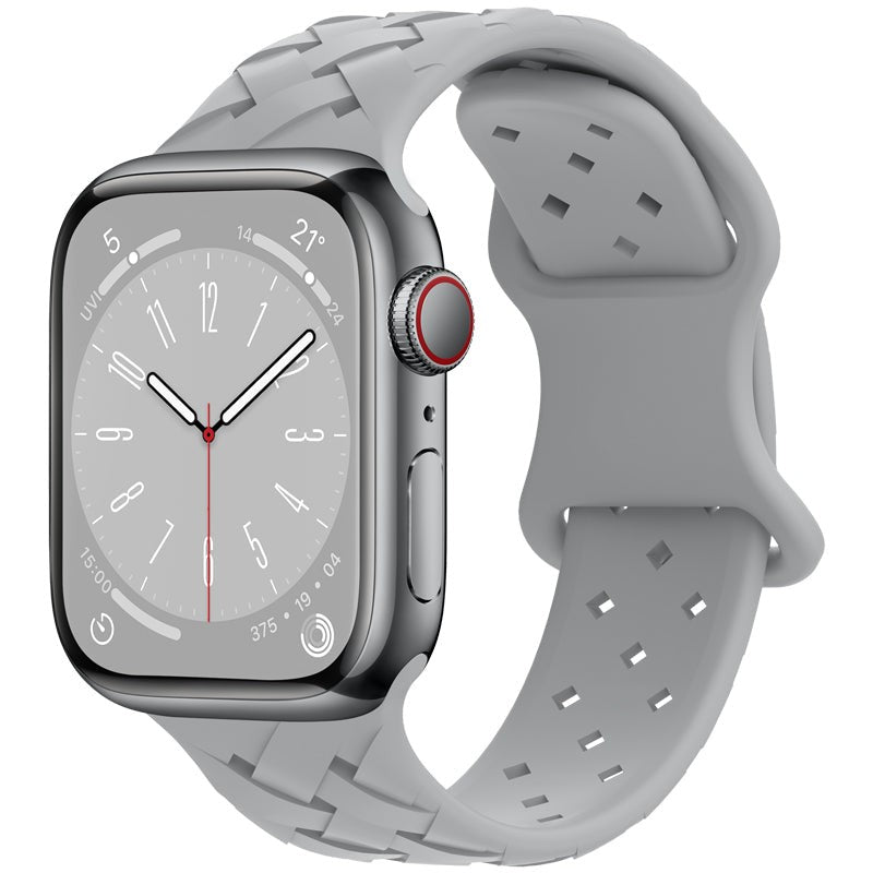 Lunara Braided Silicone Apple Watch Band – Soft, Durable & Breathable