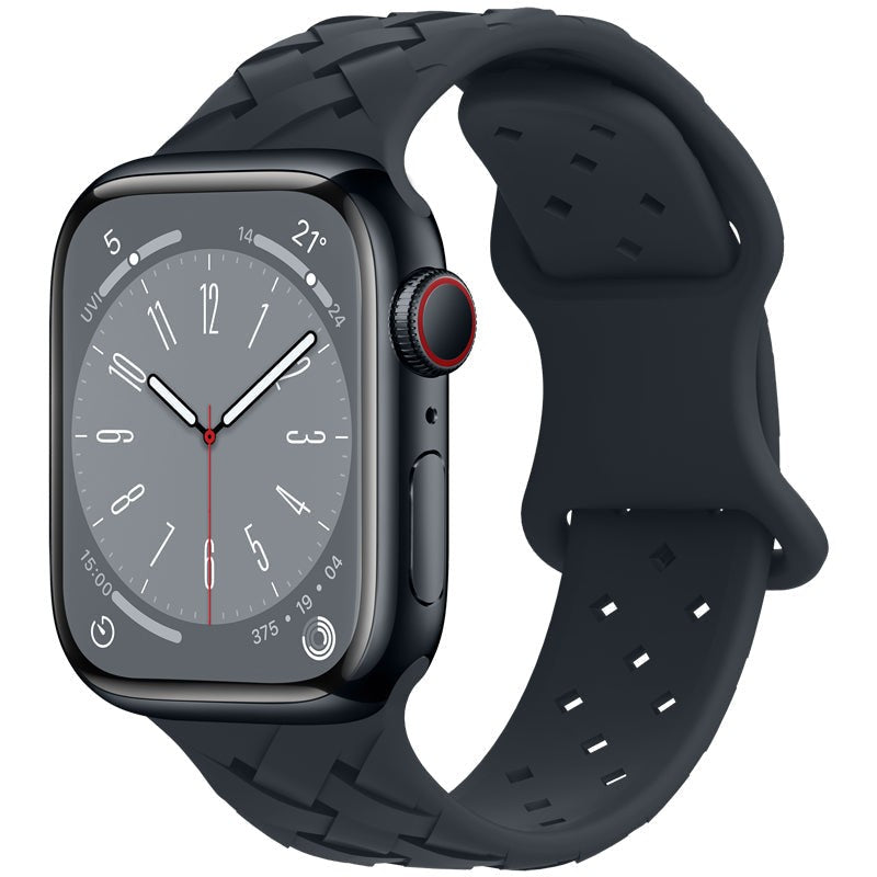 Lunara Braided Silicone Apple Watch Band – Soft, Durable & Breathable