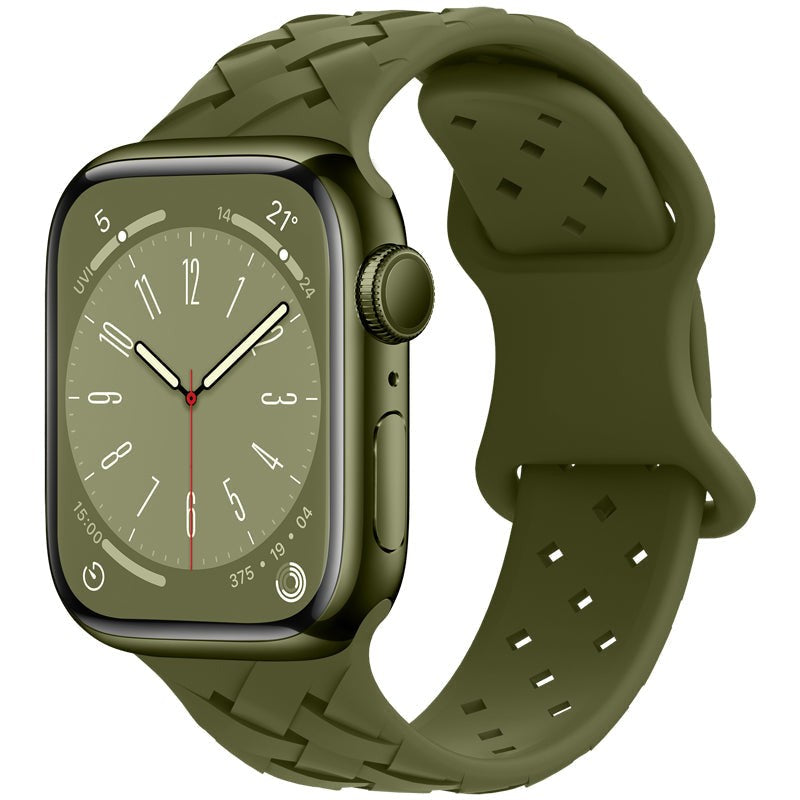 Lunara Braided Silicone Apple Watch Band – Soft, Durable & Breathable