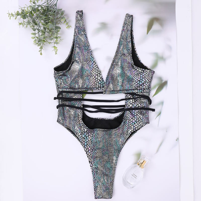 Marina Luxe Lace-Up One-Piece