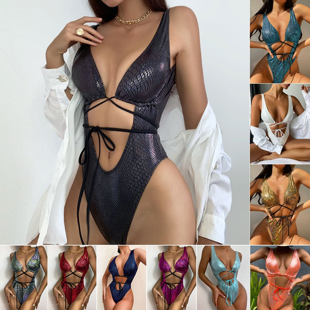Marina Luxe Lace-Up One-Piece