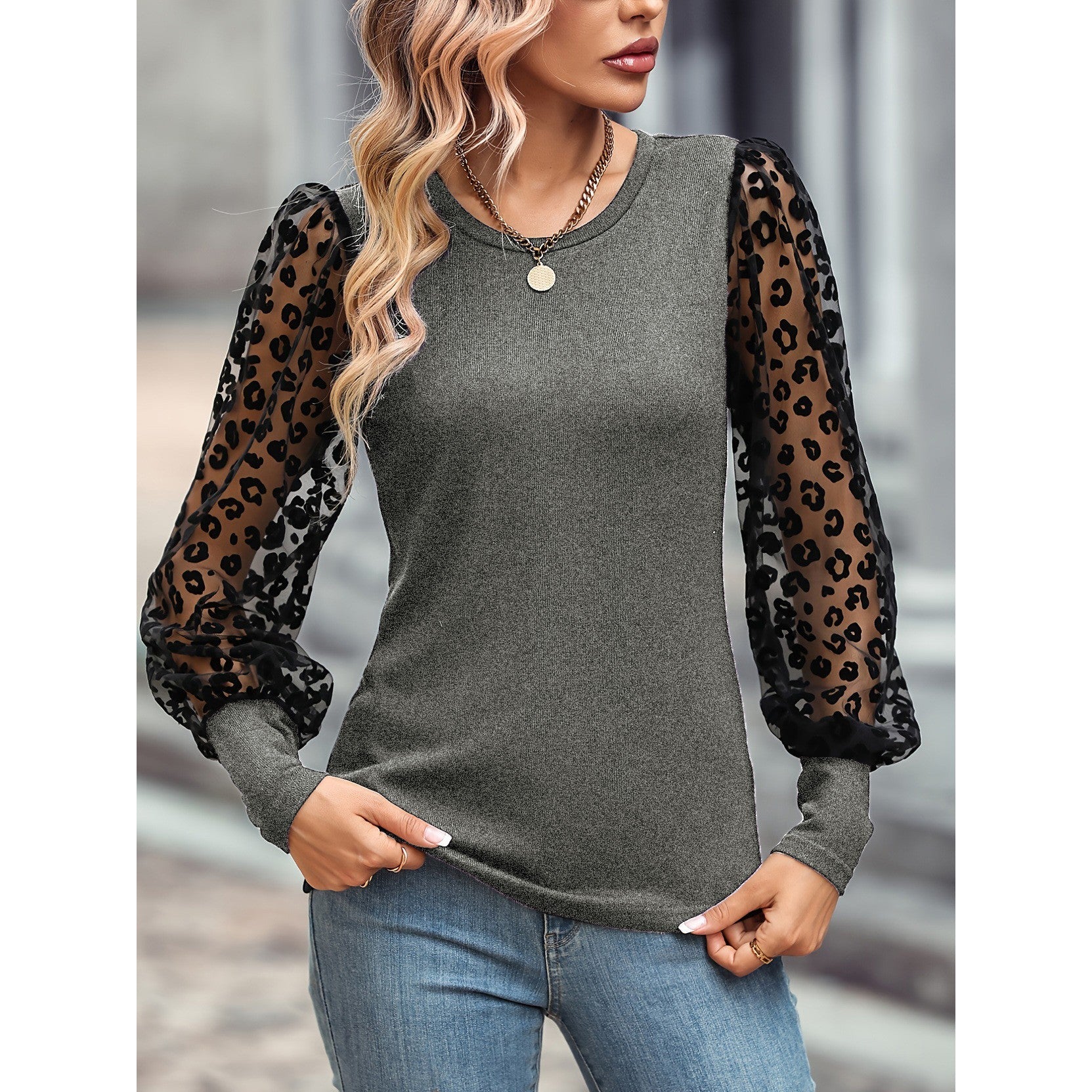 Maris Contrast Puff Sleeve Top