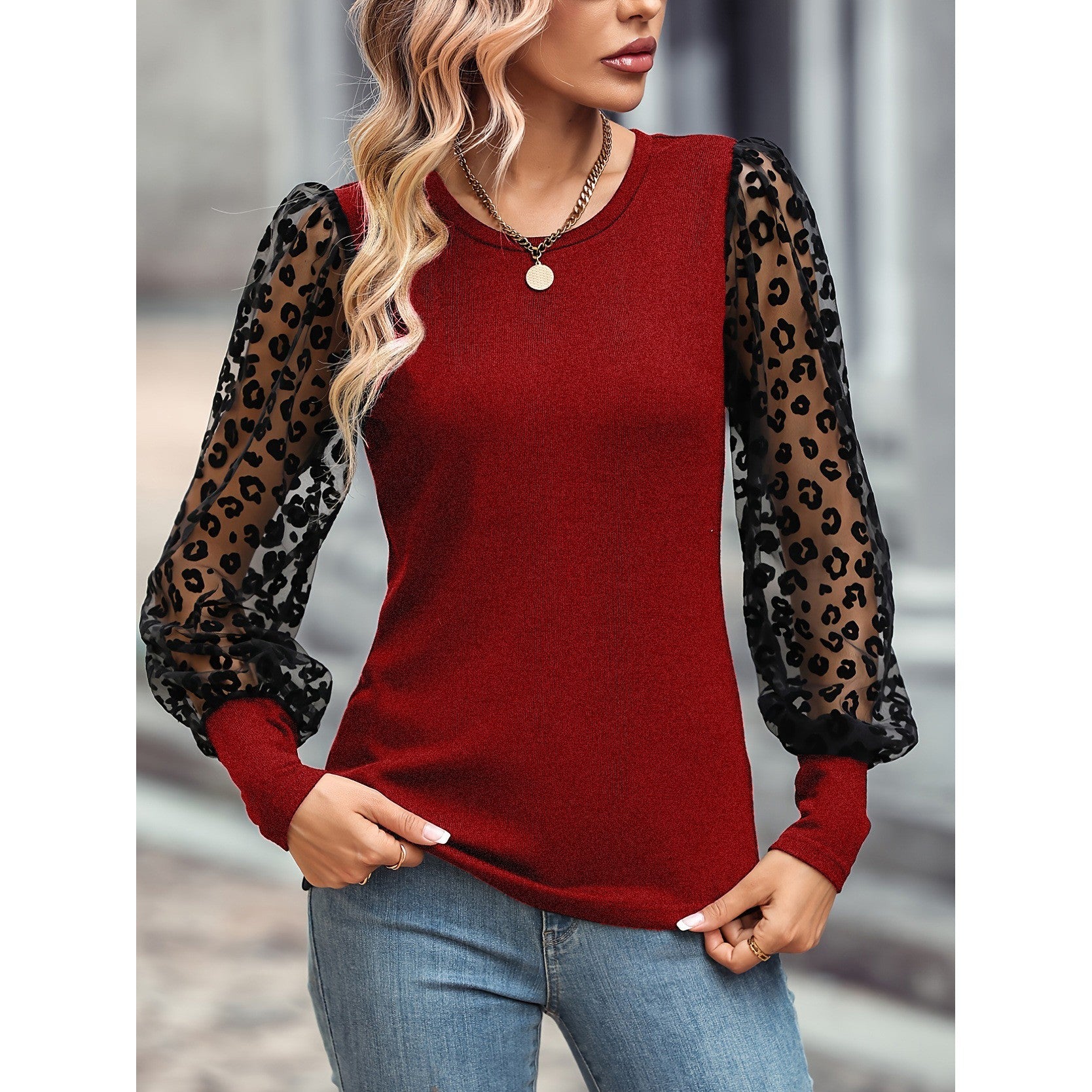 Maris Contrast Puff Sleeve Top