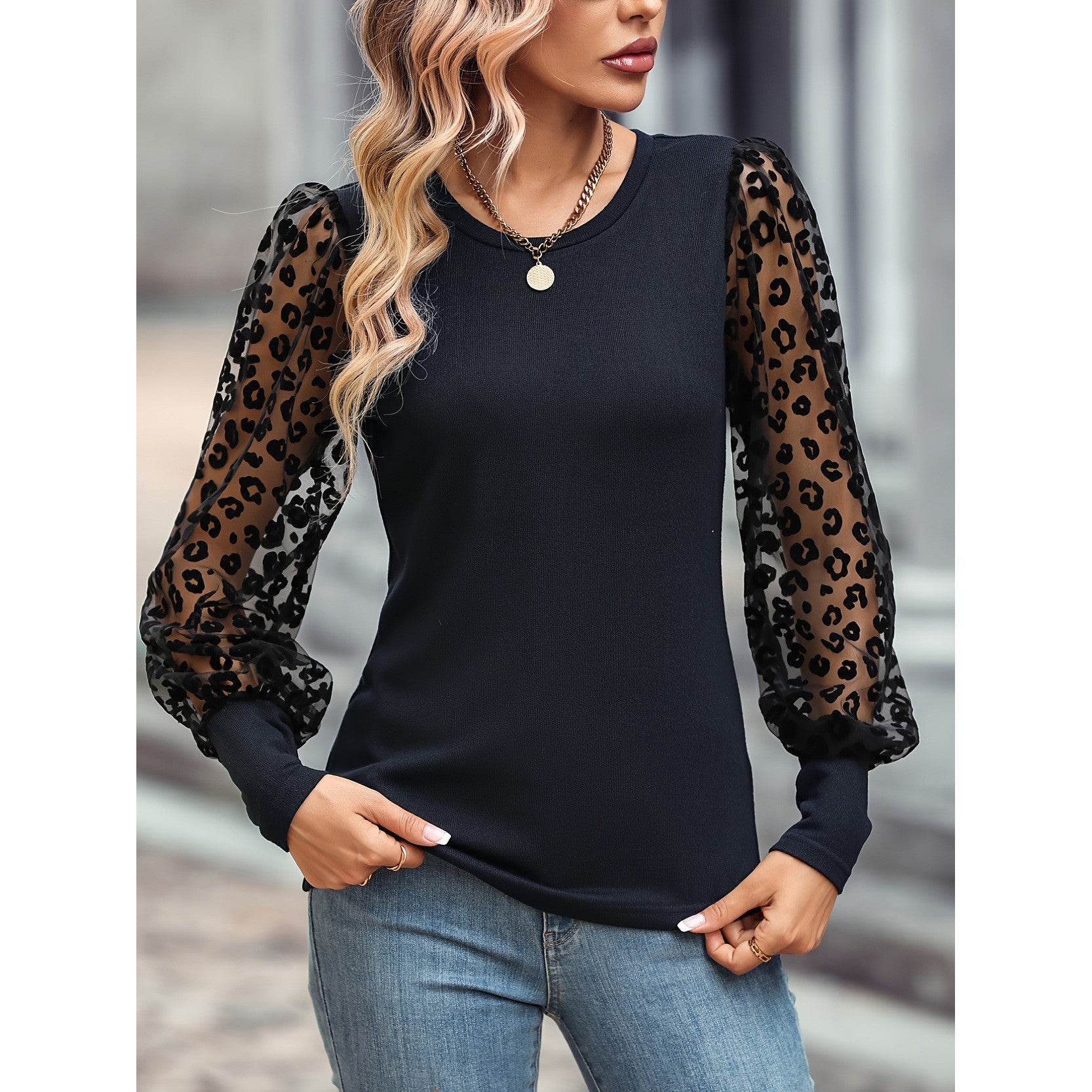Maris Contrast Puff Sleeve Top