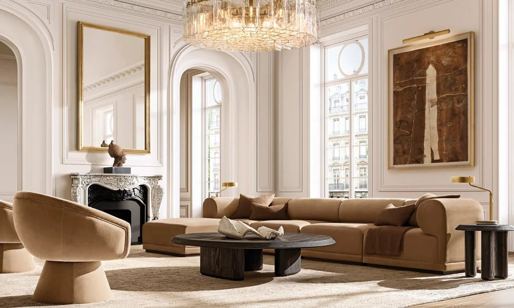 Rippled Cast Glass Ring Chandelier