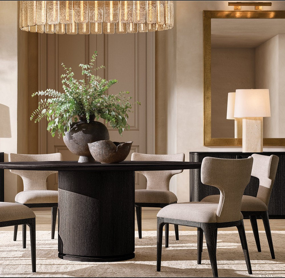 Rippled Glass Halo Round Chandelier